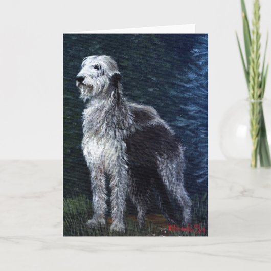 Irish Wolfhound Dog Blank Greeting Card Karte (Vorderseite)