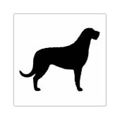 Irish Wolfhound Dog Breed Silhouette Gummistempel (Prägung)
