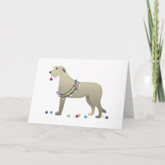 Irish Wolfhound Dog Breed Silhouette Weihnachten (Vorderseite)