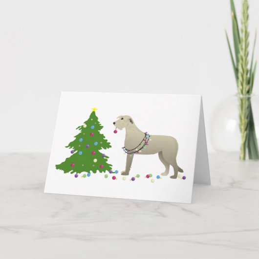Irish Wolfhound Dog Breed Silhouette Weihnachten (Vorderseite)