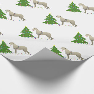 Irish Wolfhound Dog Breed Silhouette Weihnachten Geschenkpapier