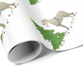 Irish Wolfhound Dog Breed Silhouette Weihnachten Geschenkpapier (Rolleneckpunkt)