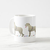 Irish Wolfhound Dog Breed Silhouette Weihnachten Kaffeetasse (Vorderseite Links)