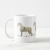 Irish Wolfhound Dog Breed Silhouette Weihnachten Kaffeetasse (Links)