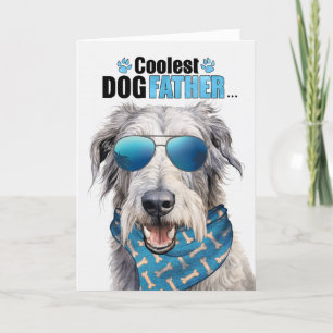 Irish Wolfhound Dog Coolster Vater Vatertag Feiertagskarte