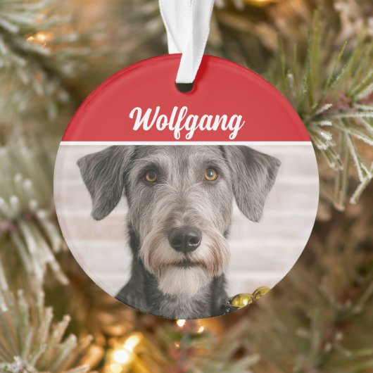 Irish Wolfhound Dog Holiday Photo Christmas Ornament (Baum)