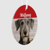 Irish Wolfhound Dog Holiday Photo Christmas Ornament (Vorderseite)