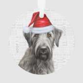 Irish Wolfhound Dog Holiday Photo Christmas Ornament (Rückseite)