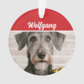 Irish Wolfhound Dog Holiday Photo Christmas Ornament (Vorderseite)