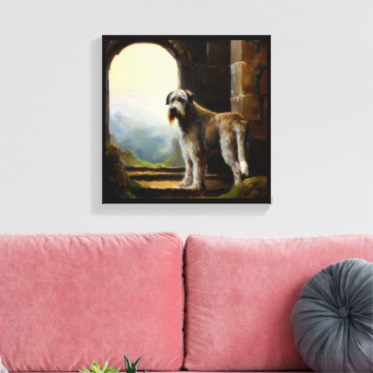 Irish Wolfhound Dog Leinwanddruck (Insitu (Wohnzimmer))