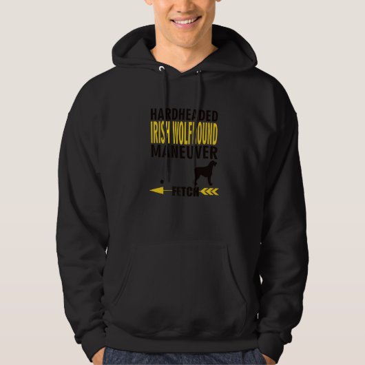Irish Wolfhound Dog Owners K9 Puppy Hardheaded Man Hoodie (Vorderseite)
