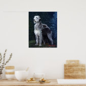 Irish Wolfhound Dog Portrait Poster (Küche)