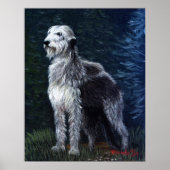 Irish Wolfhound Dog Portrait Poster (Vorne)
