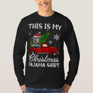 Irish Wolfhound Dog Reiten Red Truck mit Christma T-Shirt