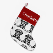 Irish Wolfhound dog socks Customized dog Socks - P Kleiner Weihnachtsstrumpf (Vorderansicht (hängend))