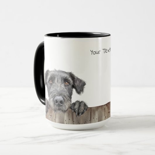 Irish Wolfhound Dog Tasse (Vorderseite Links)