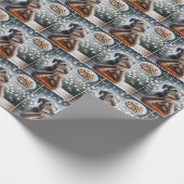 Irish Wolfhound Dreaming of Bones Geschenkpapier (Ecke)