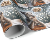 Irish Wolfhound Dreaming of Bones Geschenkpapier (Rolleneckpunkt)