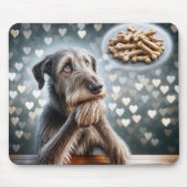Irish Wolfhound Dreaming of Bones Mousepad (Vorne)