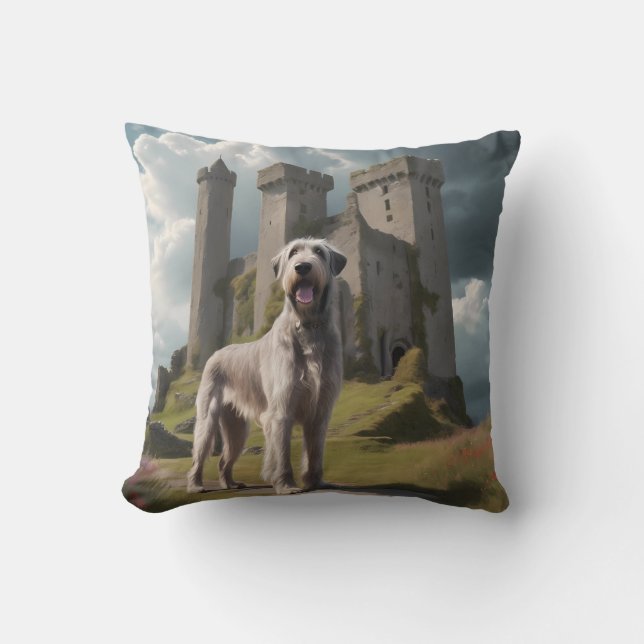 Irish Wolfhound Elegant Breed Throw Pillow Kissen (Vorderseite)