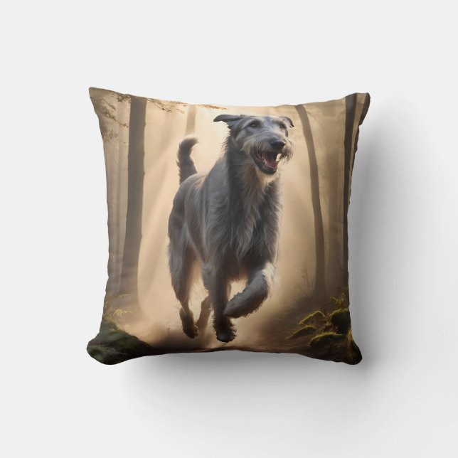 Irish Wolfhound Elegant Breed Throw Pillow Kissen (Vorderseite)