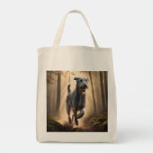 Irish Wolfhound Elegante Lebensmittelgeschäft Tote Tragetasche (Rückseite)
