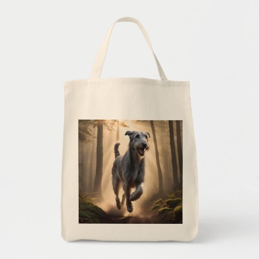 Irish Wolfhound Elegante Lebensmittelgeschäft Tote Tragetasche (Vorne)