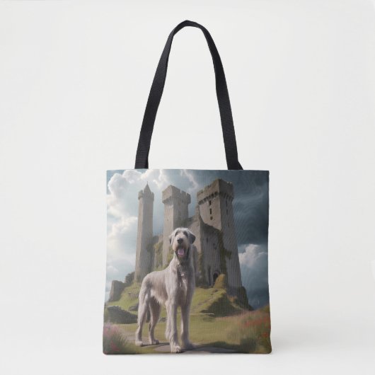 Irish Wolfhound Elegante Shoulder Tote Tag Tasche (Vorderseite)