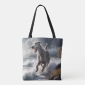 Irish Wolfhound Elegante Shoulder Tote Tag Tasche (Rückseite)