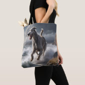 Irish Wolfhound Elegante Shoulder Tote Tag Tasche (Von Nahem)