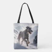 Irish Wolfhound Elegante Shoulder Tote Tag Tasche (Rückseite)