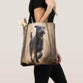 Irish Wolfhound Elegante Shoulder Tote Tag Tasche (Von Nahem)