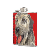 Irish Wolfhound Farbblock Flachmann (Links)