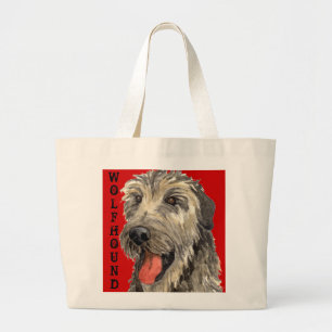 Irish Wolfhound Farbblock Jumbo Stoffbeutel