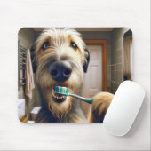 Irish Wolfhound feiert Zähne Mousepad (Mit Mouse)