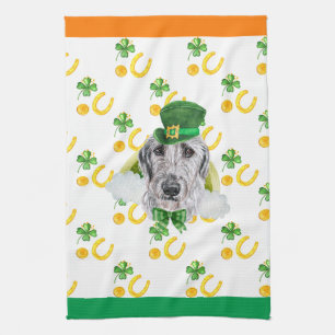 Irish Wolfhound Ferienheim Dekoration St. Patrick' Geschirrtuch