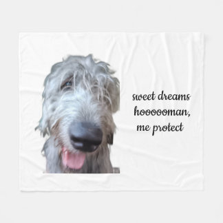 Irish Wolfhound Fleece-Decke – Süße Träume Fleecedecke