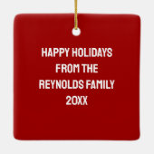 Irish Wolfhound Gazing at a Cute Snowman Keramikornament (Rückseite)