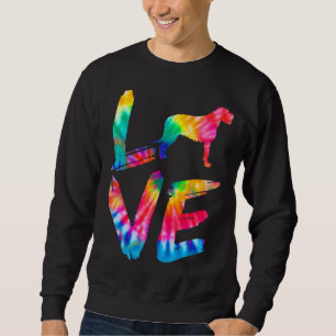 Irish Wolfhound Gefärbte Krawatte Liebe Dog Mama V Sweatshirt