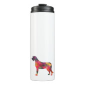 Irish Wolfhound Geometric Pattern Silhouette Multi Thermosbecher (Vorderseite)