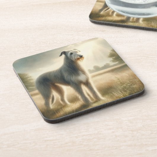 Irish Wolfhound Getränkeuntersetzer (Linke Seite)