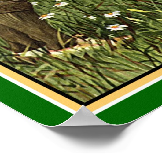 "Irish Wolfhound Greeting" Poster (Ecke)