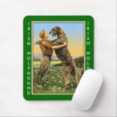 Irish Wolfhound-Gruß Mousepad (Mit Mouse)