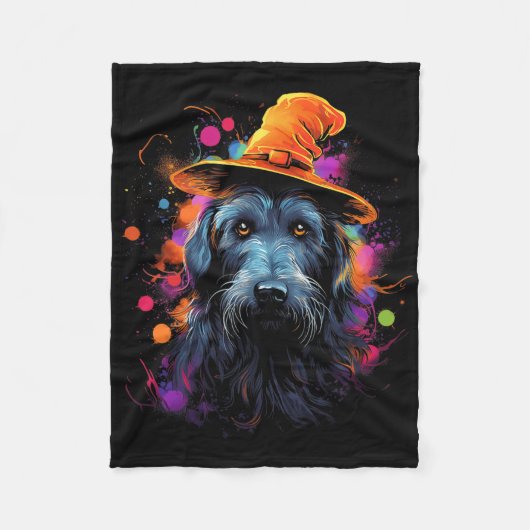 Irish Wolfhound Halloween Dog Pet Dog Fleecedecke (Vorderseite)
