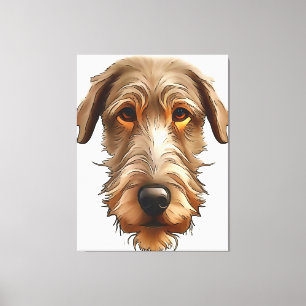 Irish Wolfhound-Haustierporträt in schwarzer Umran Leinwanddruck