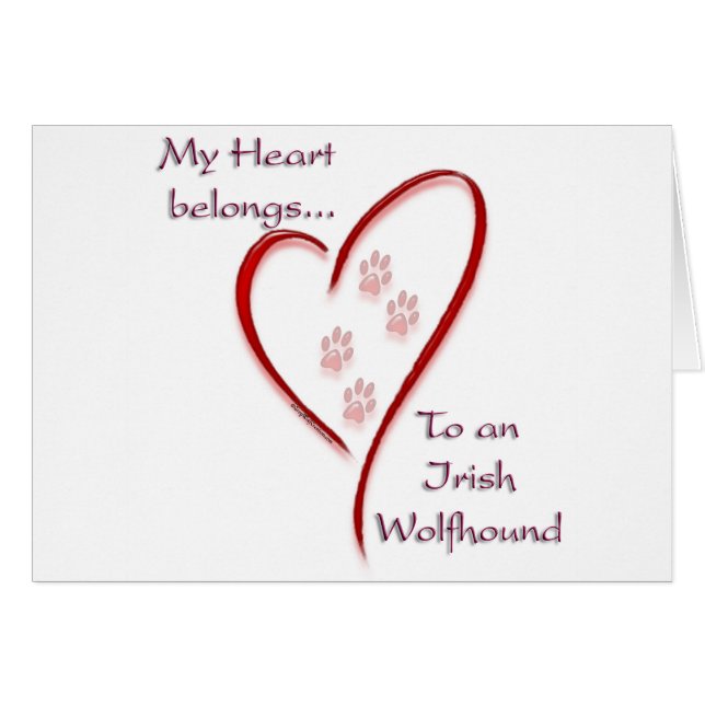 Irish Wolfhound Heart Belongs (Vorderseite (Horizontal))