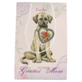 Irish Wolfhound Heart Mama Mittlere Geschenktüte (Rückseite)