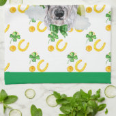 Irish Wolfhound Holiday Wohngestaltung St Patricks Geschirrtuch (Gefaltet)