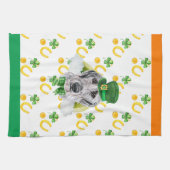 Irish Wolfhound Holiday Wohngestaltung St Patricks Geschirrtuch (Horizontal)
