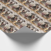 Irish Wolfhound Hunde mit einem Milchshake Geschenkpapier (Ecke)